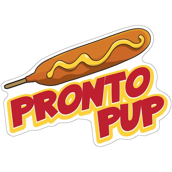 Pronto Pup Decal Concession Stand Food Truck Sticker, 24" x 10", D-DC-24 Pronto Pup19